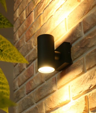 LED 린다 2등 외부벽등, 야외조명, 외벽등 (블랙)